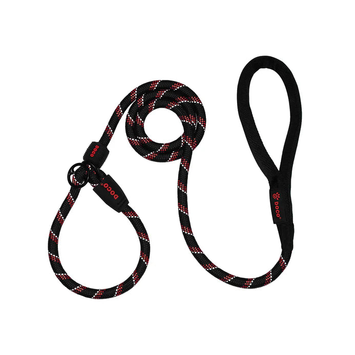 DOCO Reflective Black & red Rope Dog Leash (13x150cm)