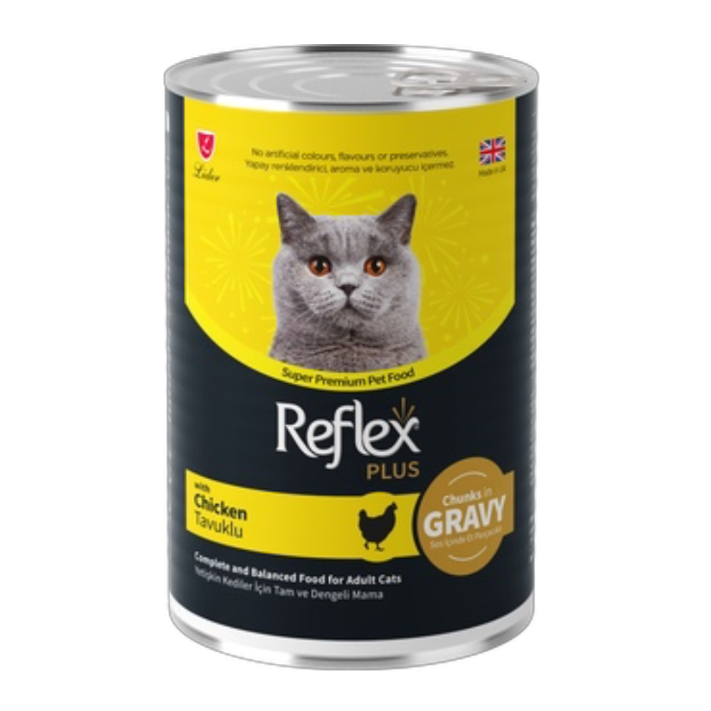 Reflex plus Wet Food Chunks with chicken in Jelly for Adult Cats 400gm