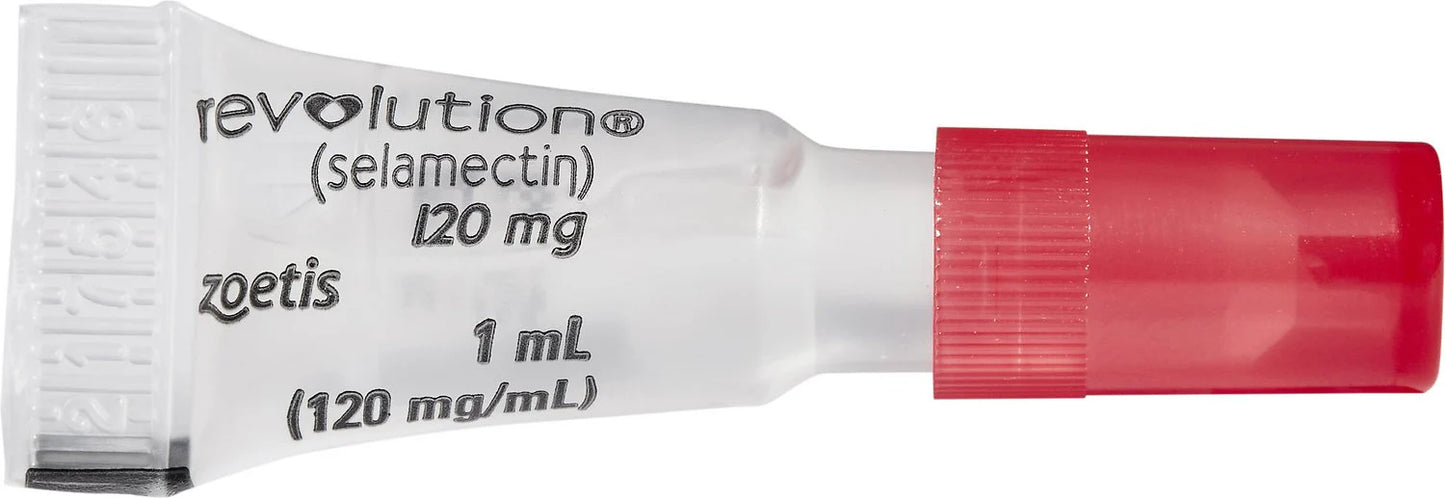 Revolution 120mg Selamectin Flea & Heartworm Disease Treatments for Dogs (1+ Months & 9-18kg)1 ml ( 1 tap )