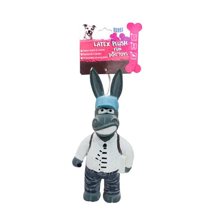 Orgo Multicolor Latex Donkey Plush Dog Toy