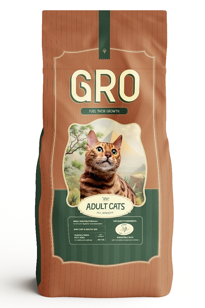 Gro dry food for adult cat 8k