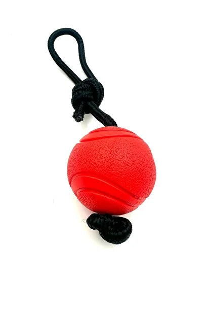 medium ball with black rope