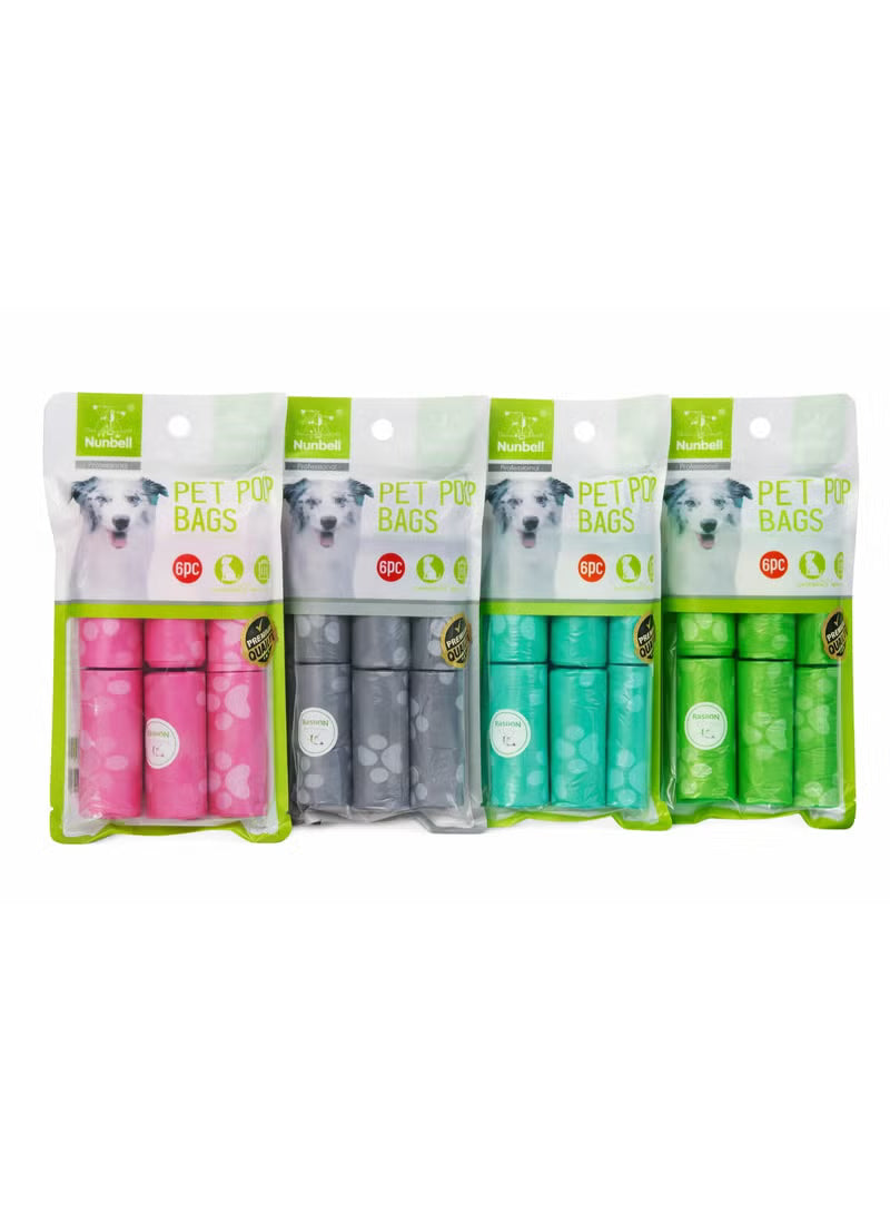 Nunbell Pet Waste Bags Rolls 6pcs