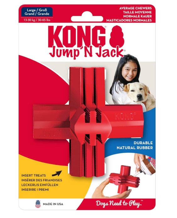 Kong Jump N Jack Medium Red Treat Dispensing Dog Toy1 pcs