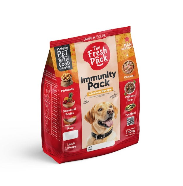 The Fresh Pack Immunity Pack Frozen Food with Chicken for Puppies