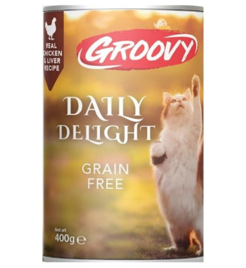 Groovy Daily Delight Wet Cat Food with Chicken & Liver 400GM