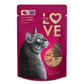 my love wet food with rabbit turkey for cat 85g