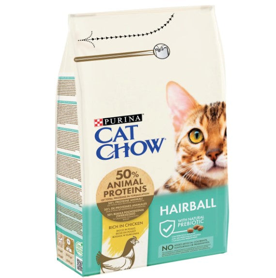 Purina Cat Chow Hairball Control Dry Food with Chicken for Adult Cats 1.5 kg