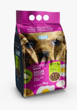 Orgo Dry Food with Milk Egg & Kiwi for Starter Dogs (1+ Months)