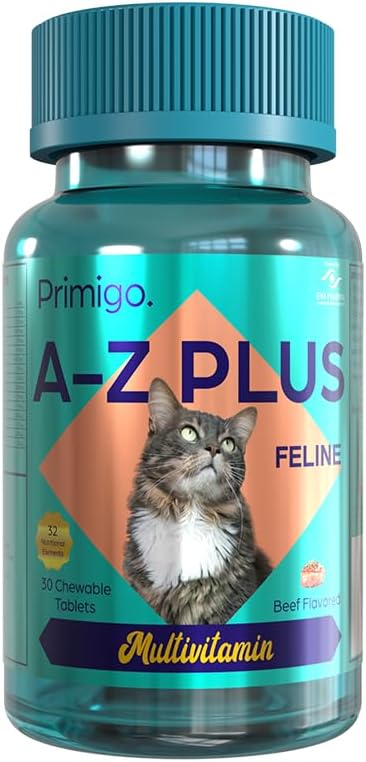 Primigo A-Z Plus Multivitamin Supplement Paste 30 tablets beef Flavor for Cats