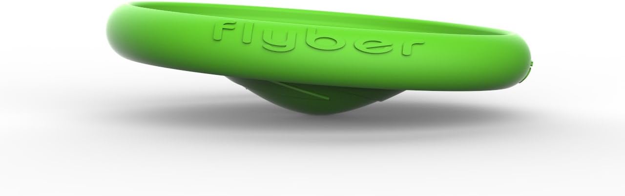 Flyber Green 22cm 2in1 Flying Disk Dog Fetch Toy 1 pcs