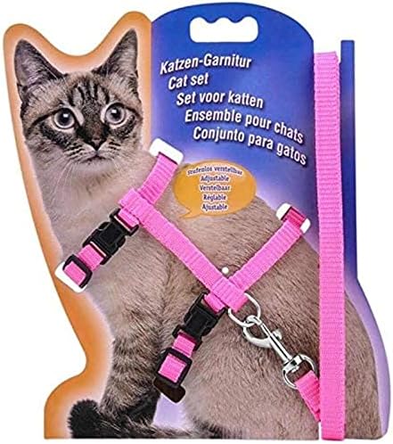 Dougez Pink Adjustable Cat Harness with Leash