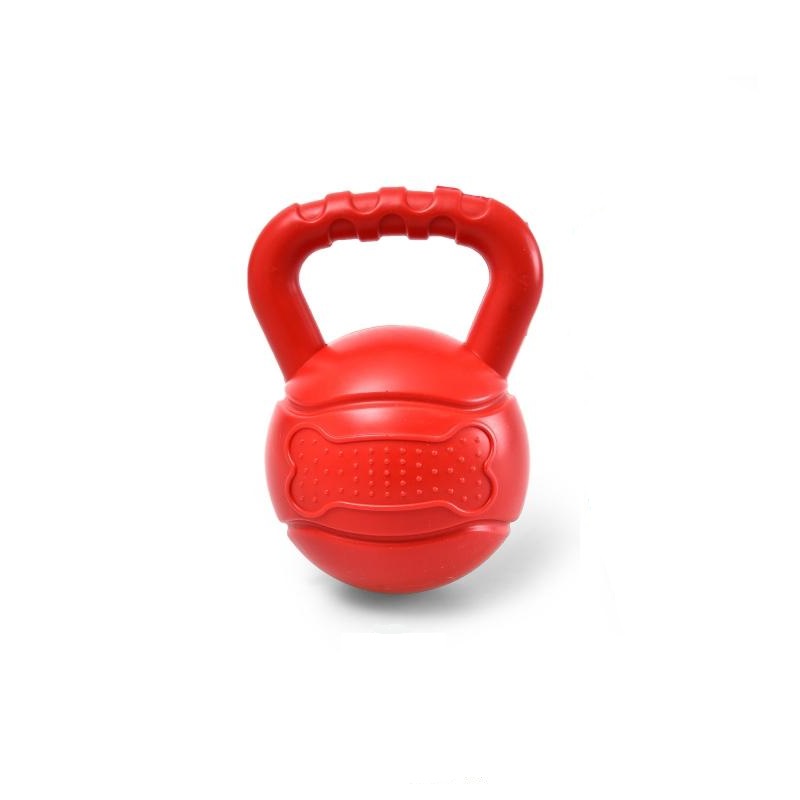 Naomi Red Kettlebell Shaped Dog Chew Toy