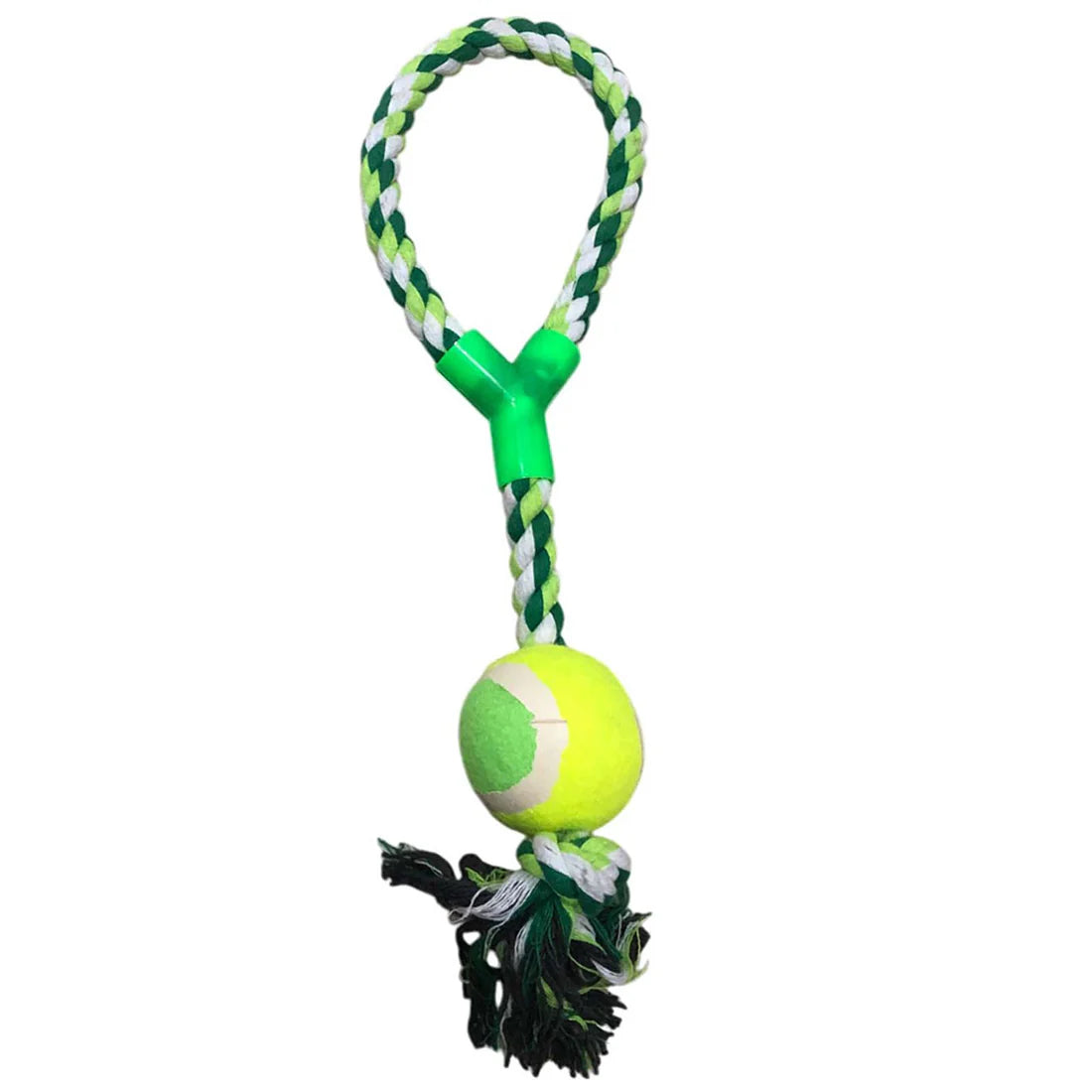 pet toy rope with tennis ball