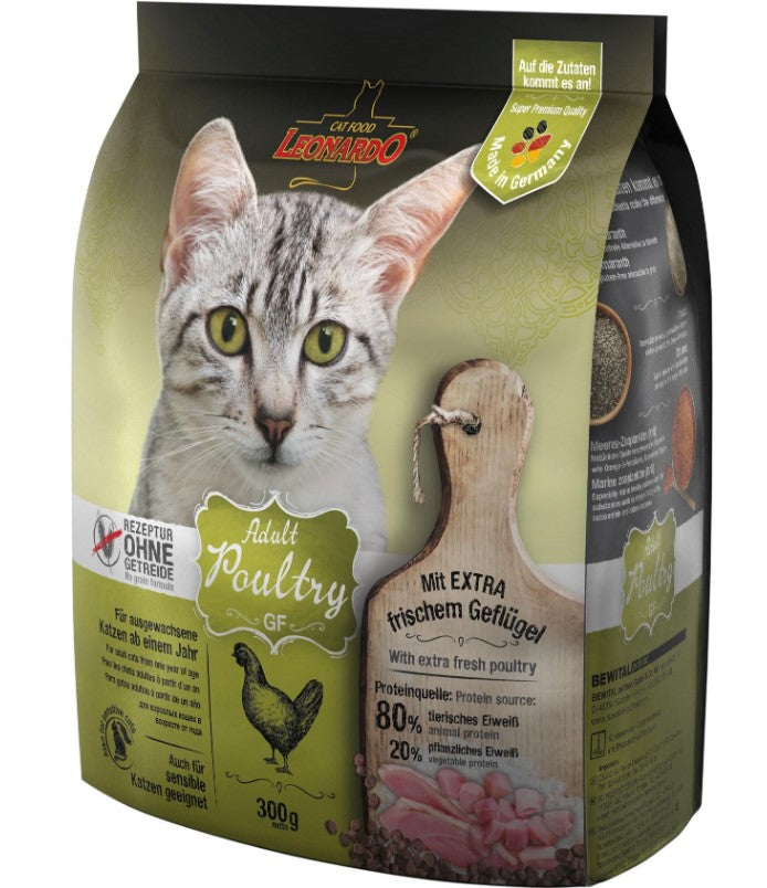 leonardo dry cat food with poultry 300gm