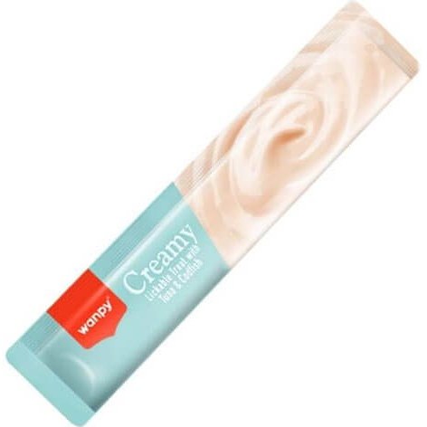 wanpy treats creamy with tuna&codfish for cat 1pcs