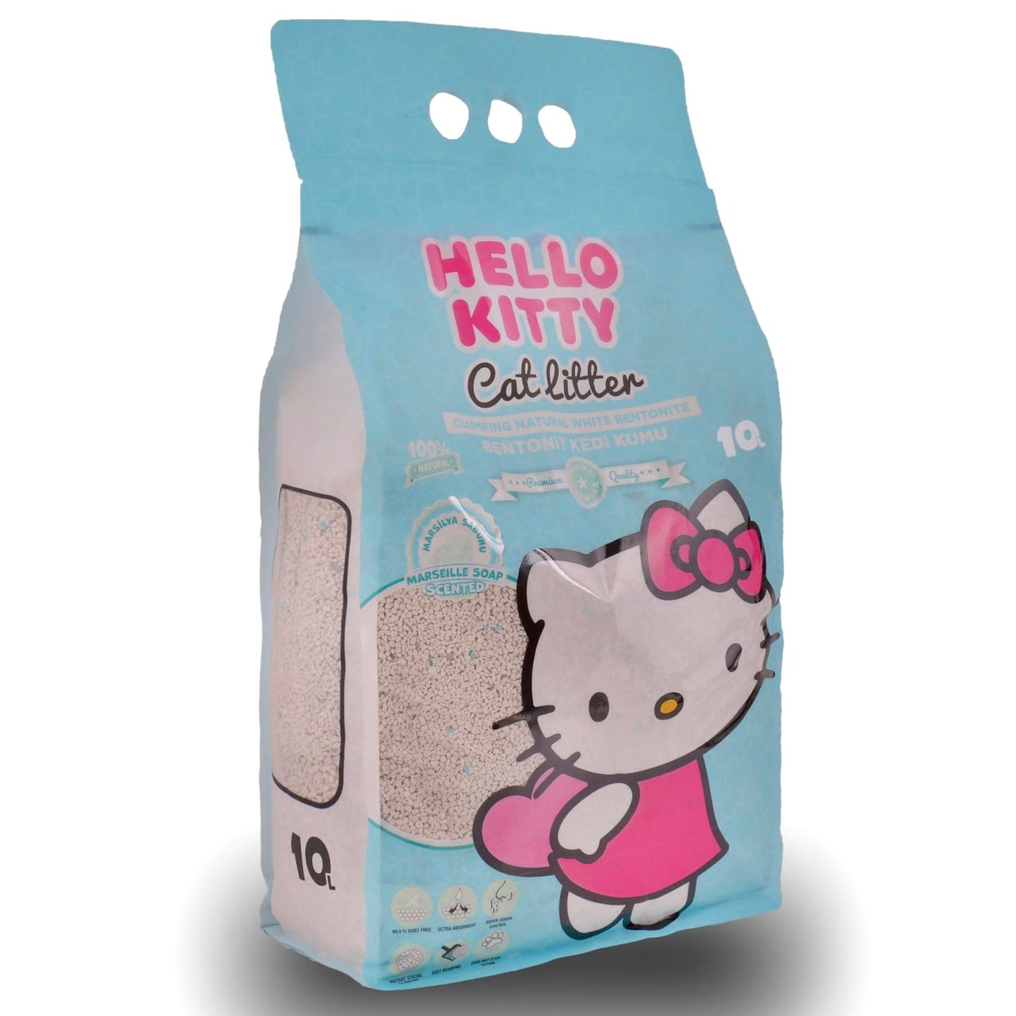 Hello Kitty White Bentonite Clumping Cat Litter Marseille Soap Scent10 L