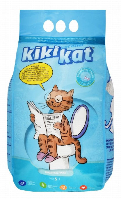 Kiki Kat Bentonite Clumping Cat Litter Mountain Fresh Scent5 L