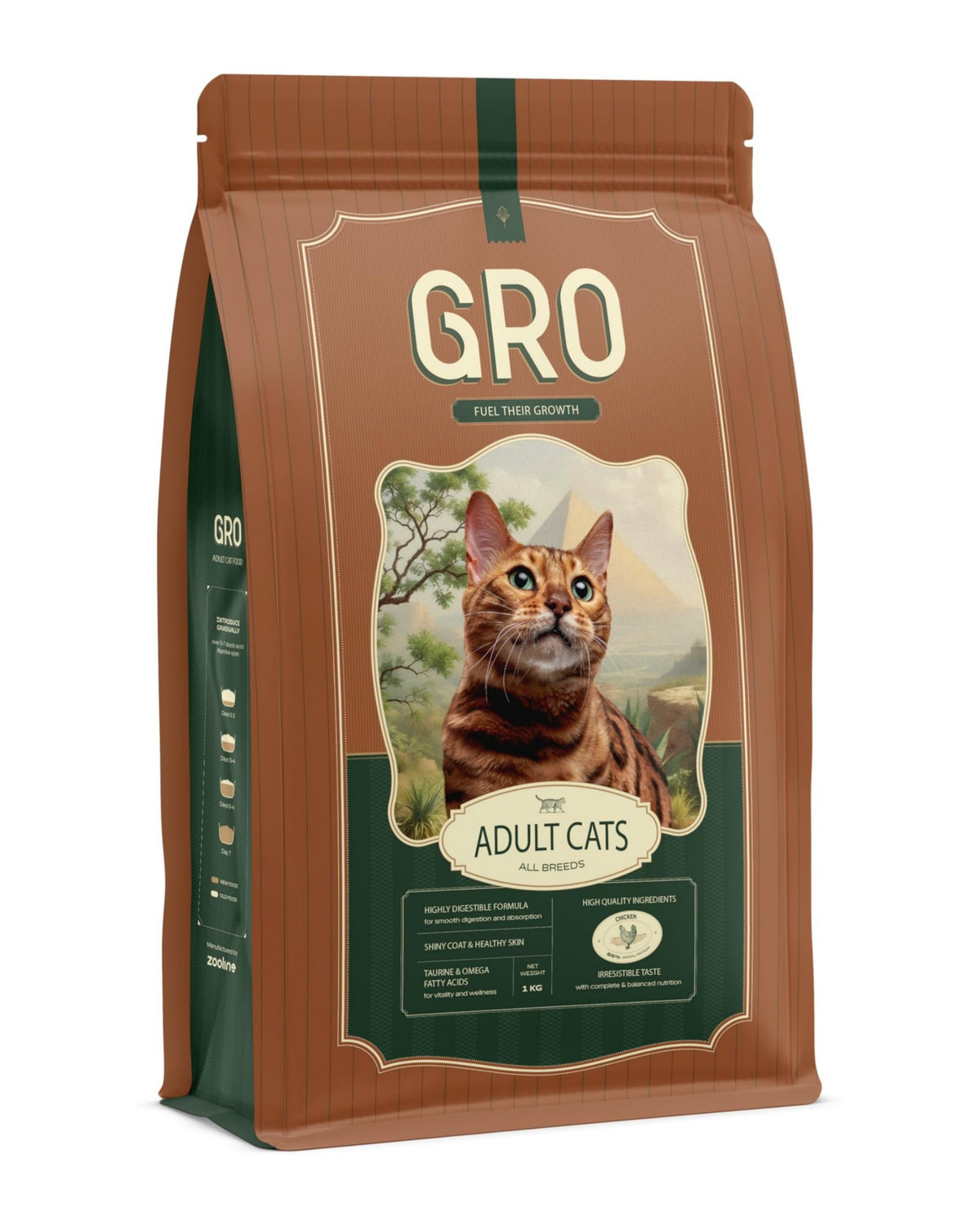 Gro dry food for adult cat 3k