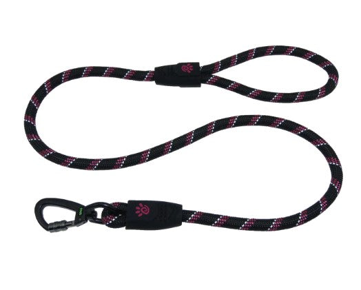 DOCO Small Black & Purple Reflective Rope Dog Leash (150x0.8cm)