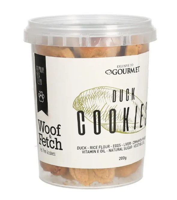 Gourmet Woof & Fetch Cookie Dog Treats with Duck