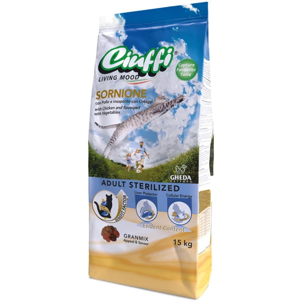 Ciuffi Dry Food for sterilized Cats 15kg