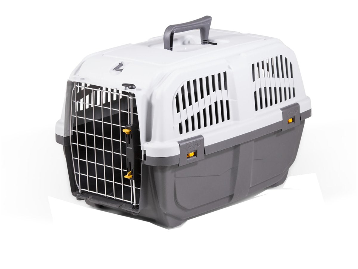 Skudo IATA 2 Gray & White Pet Carrier Crate (55x36x35cm)