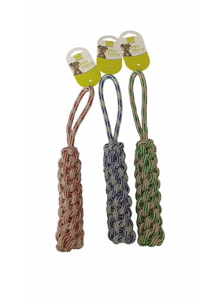 nunbell pet toys green & brown rope 1 pcs