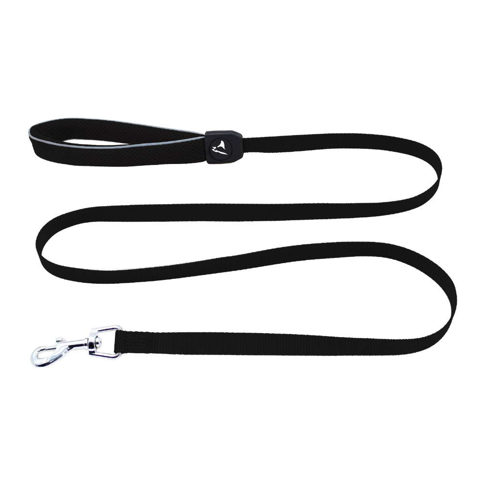 DOCO Jelly Bean Large Black Dog Leash (180x2.5cm)