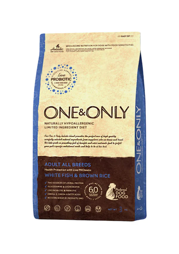 ONE &ONLY dry food for adult dog with fish 3k