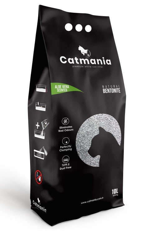 Catmania Bentonite Clumping Cat Litter aloe vera 10l