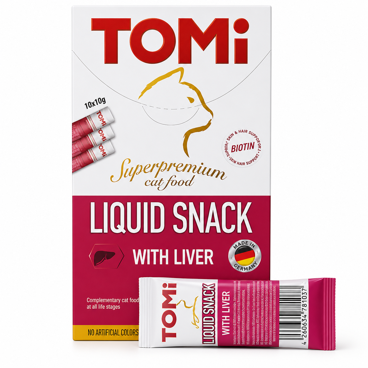 Tomi liquid snack with liver treat for cat 15g 1pcs