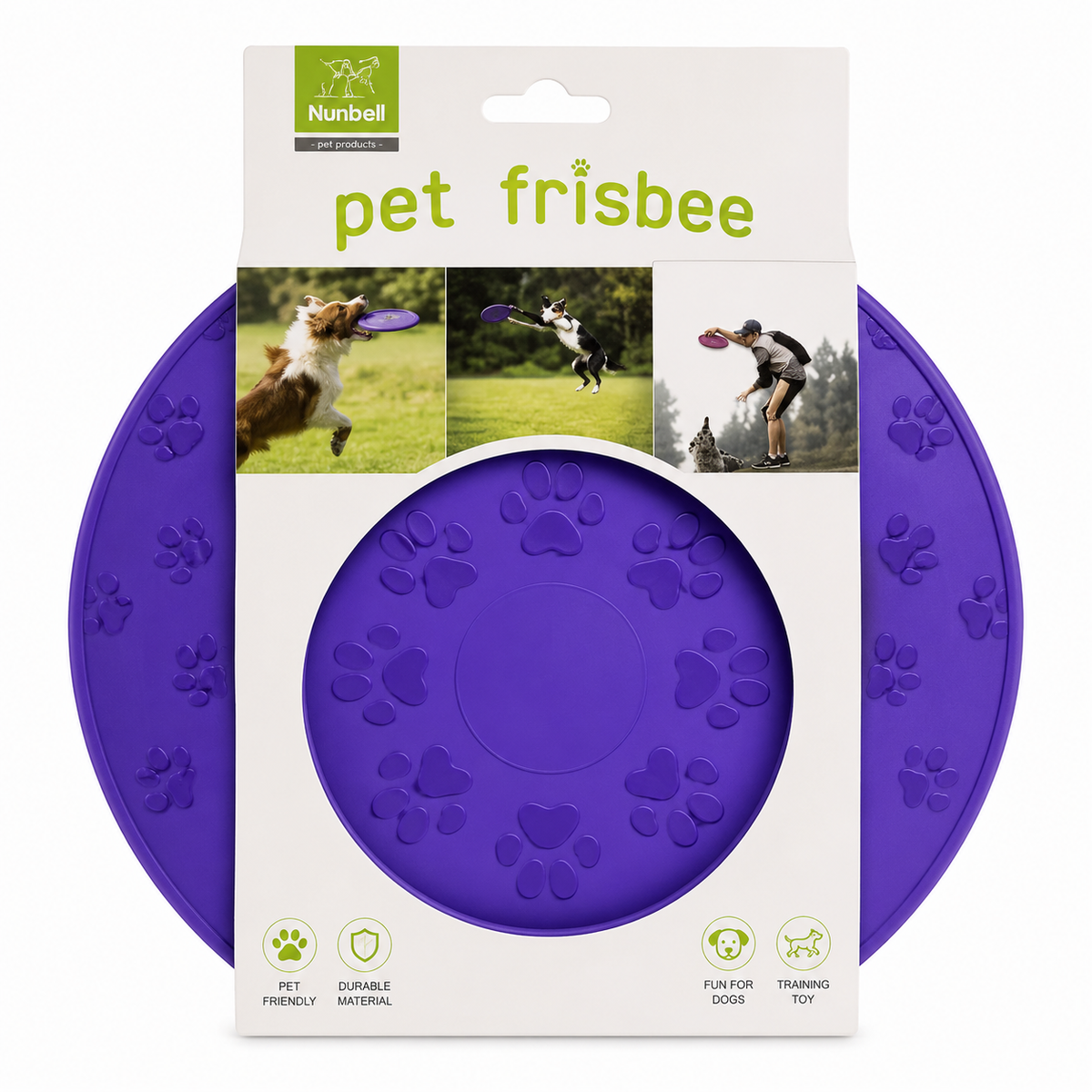 Nunbell Blue Frisbee Dog Fetch Toy
