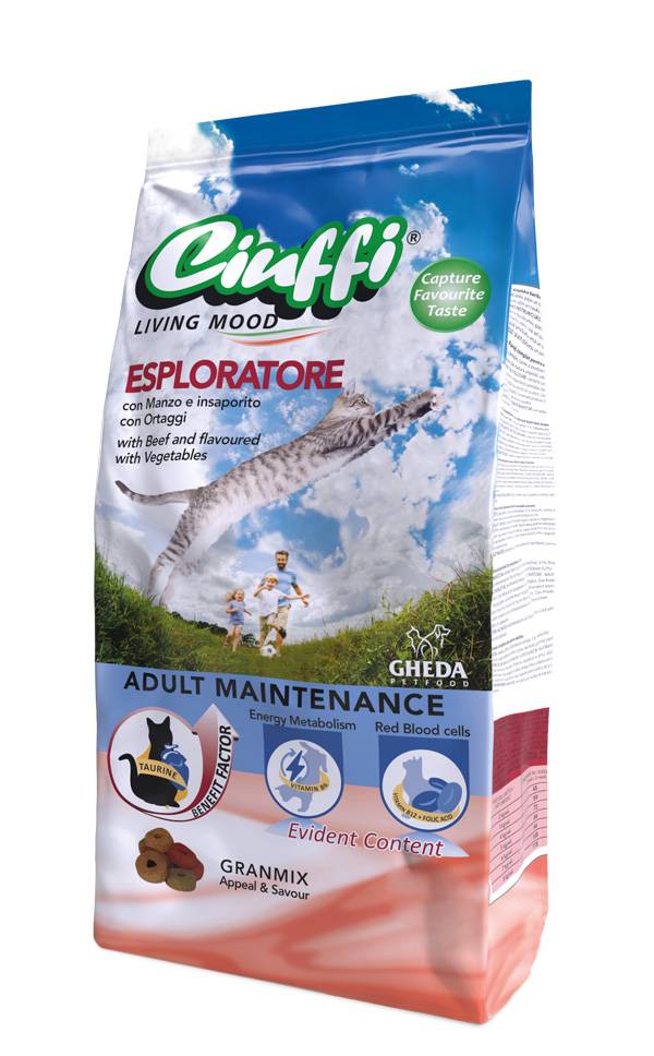 ciuffi dry food with beef for cat 15kg