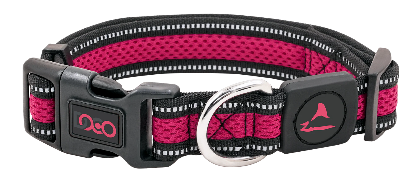 DOCO dog collar small athletica mesh pink & black (28-40x2.0cm)