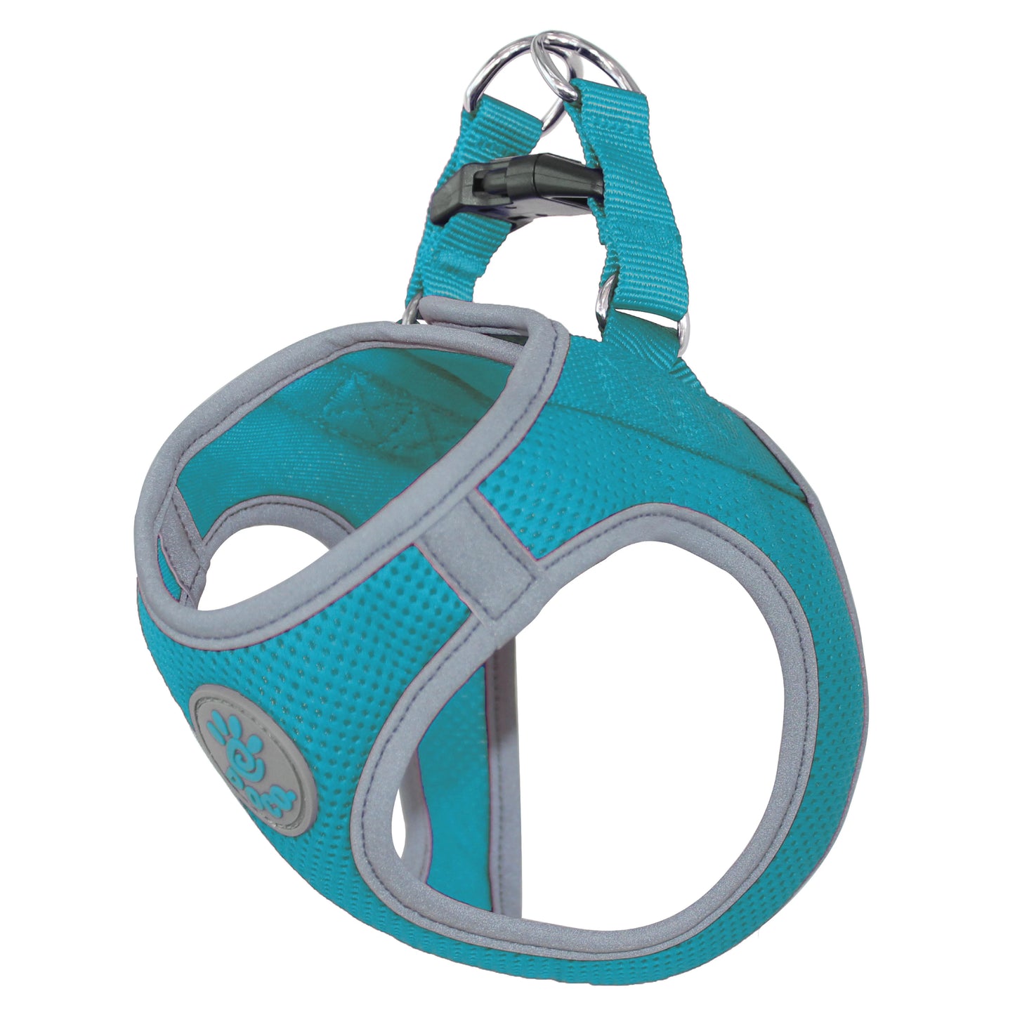 DOCO dog Harness XL reflective turquoise & gray (52-56cm)
