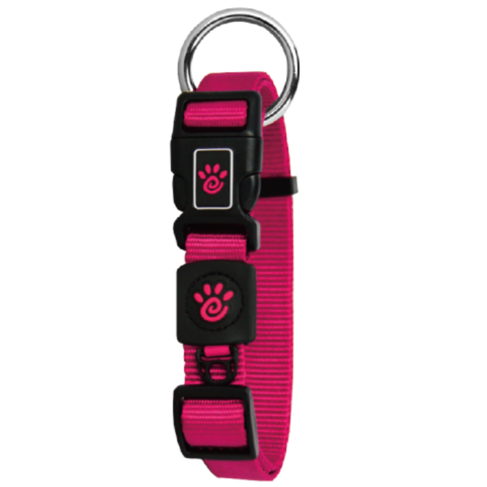 Doco Signature XS Pink Dog Collar with O-Ring (15-25x1cm)