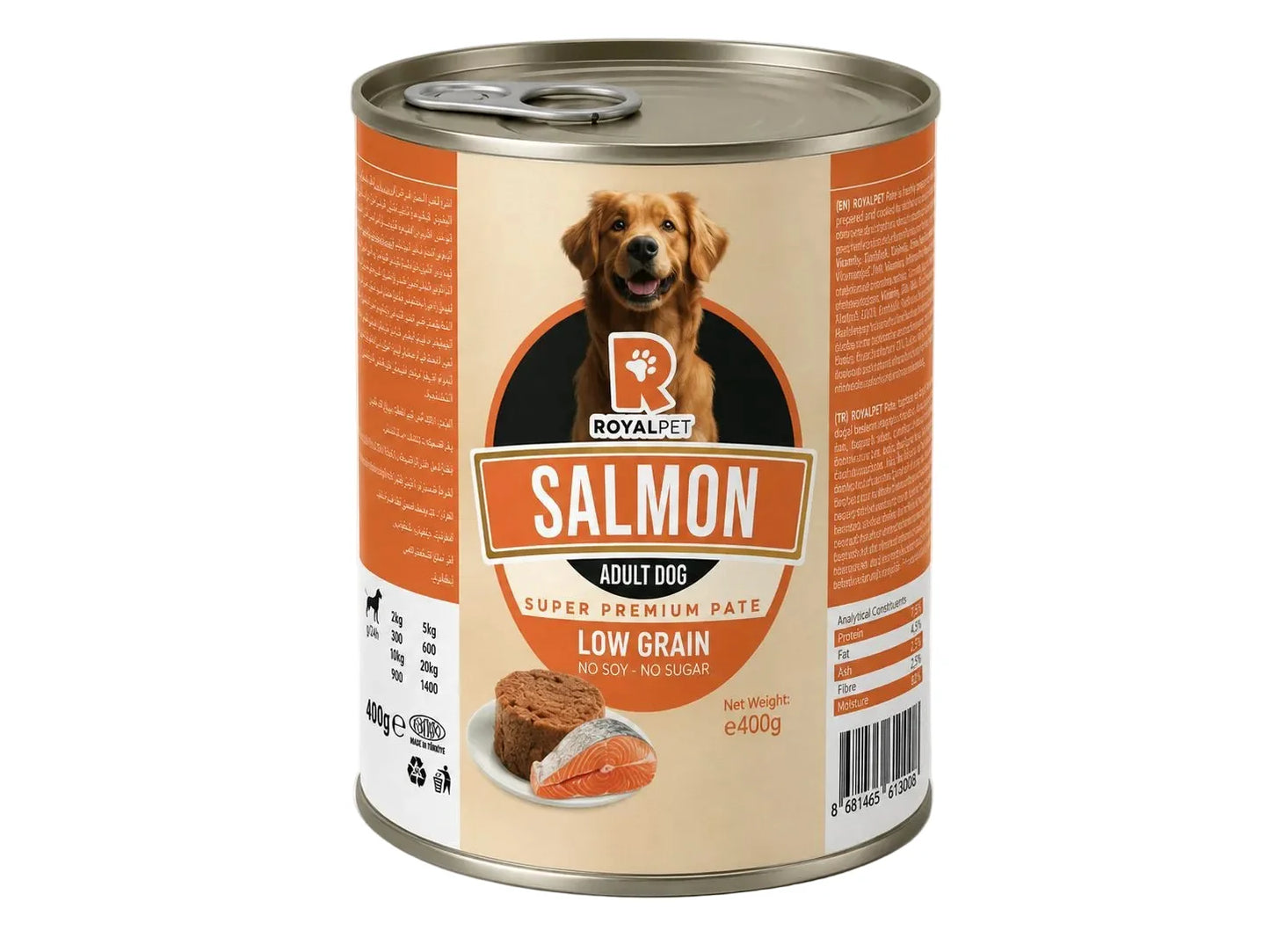 Royalpet wet food pate with salmon for dog 400g