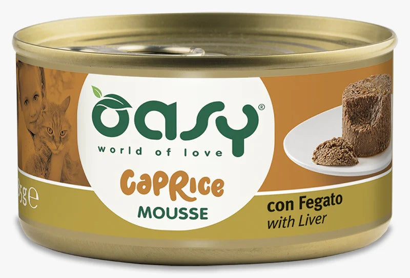 Oasy Wet Food Mousse for Adult Cats with liver 85 g