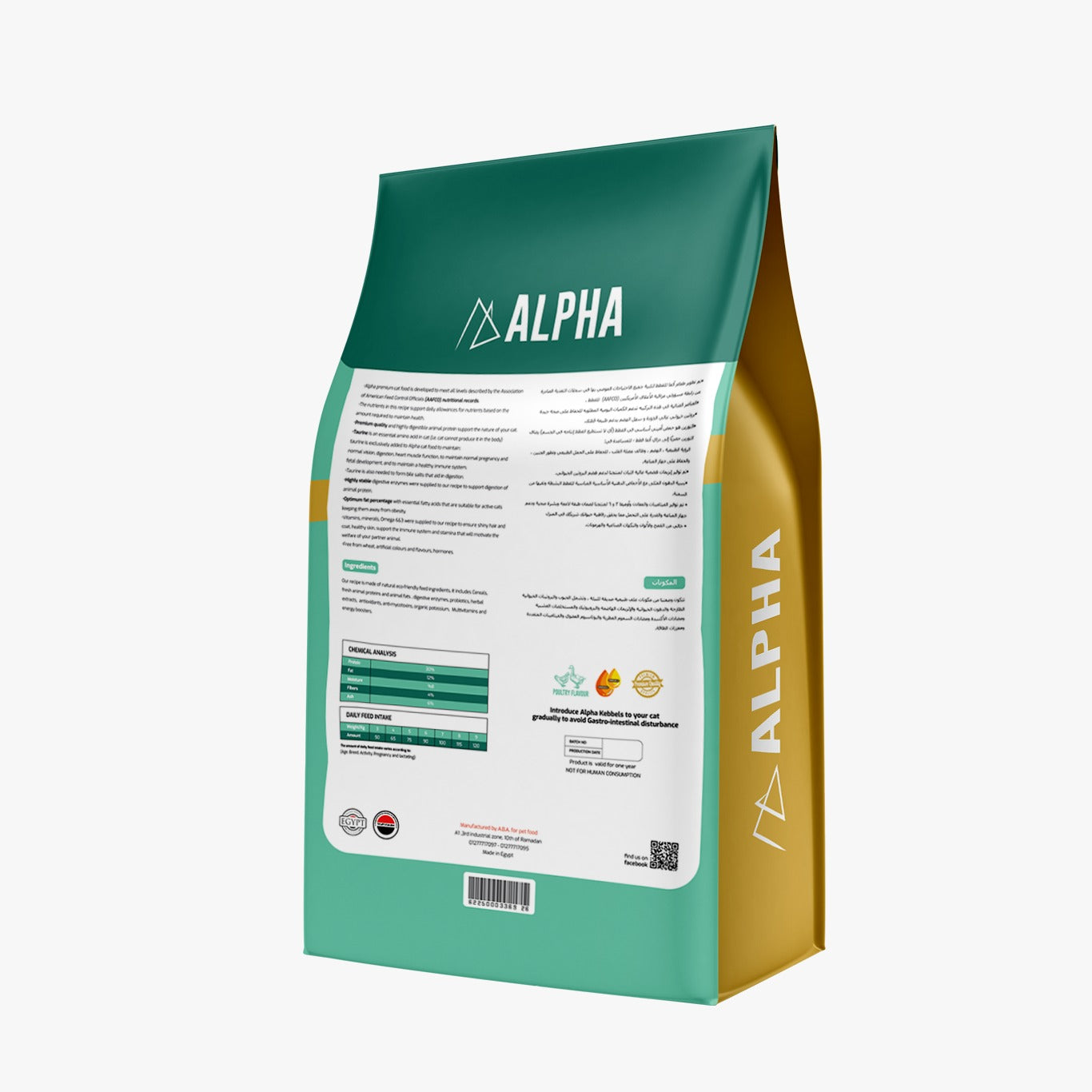 Alpha Dry Cat Food Poultry Flavor 20 kg