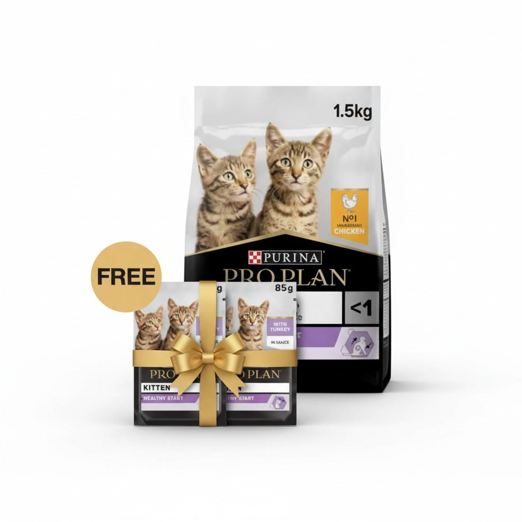 pro plan kitten 1.5 + ( 2 wet free)