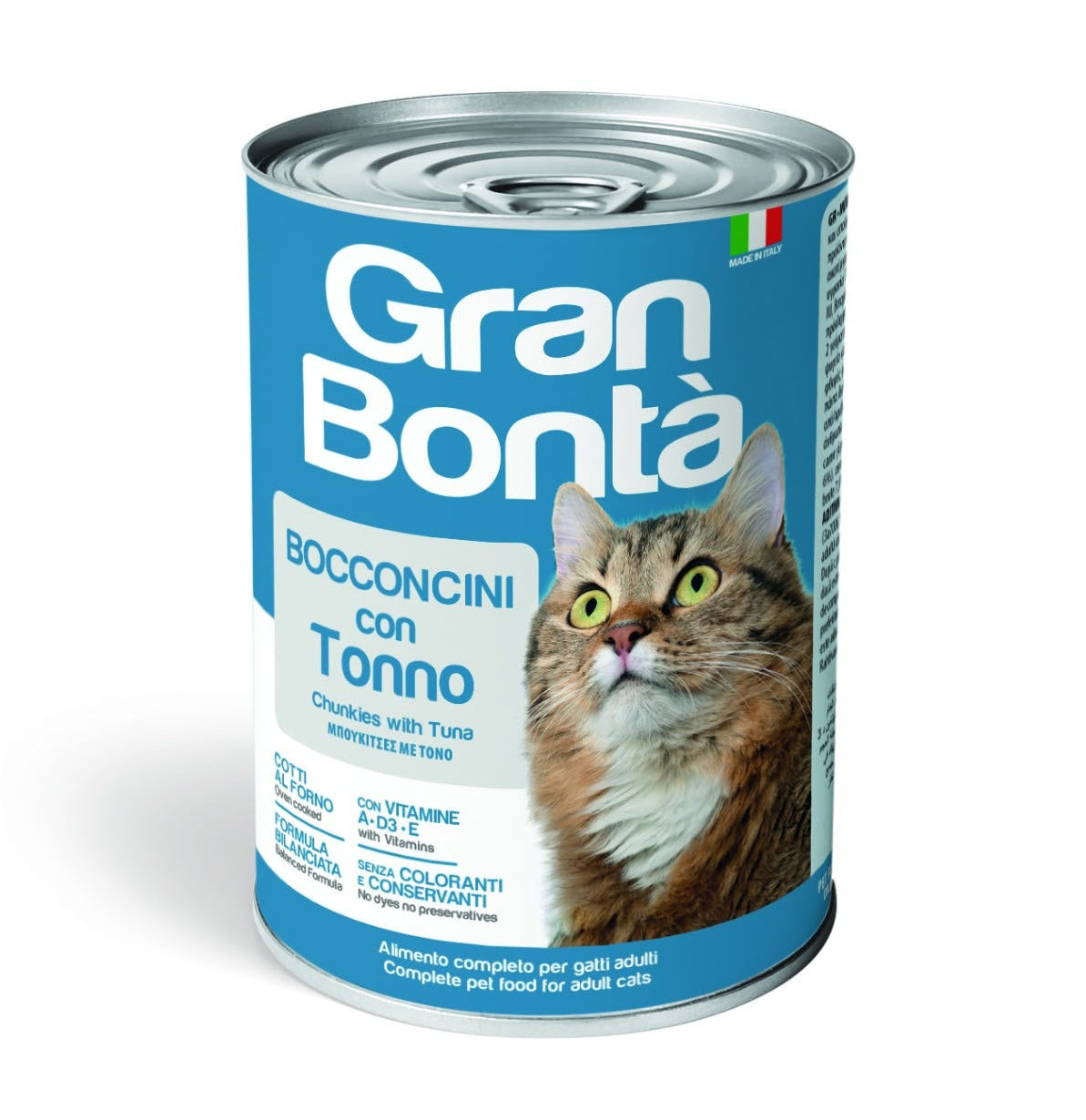 Gran Bonta wet food chunks with tuna for adult cat 400g
