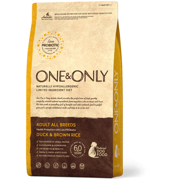 ONE &ONLY dry food for adult dog with duck 1 KG
