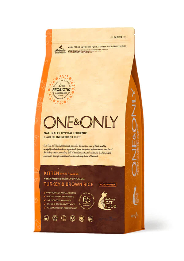 ONE&ONLY dry food with turkey for KITTEN 2KG