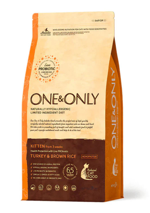ONE&ONLY dry food with turkey for KITTEN 2KG