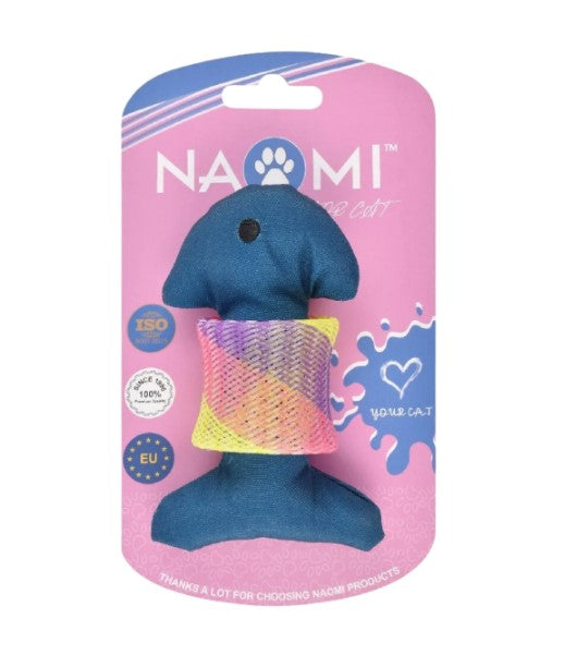Naomi Blue Fish Plush Cat Toy