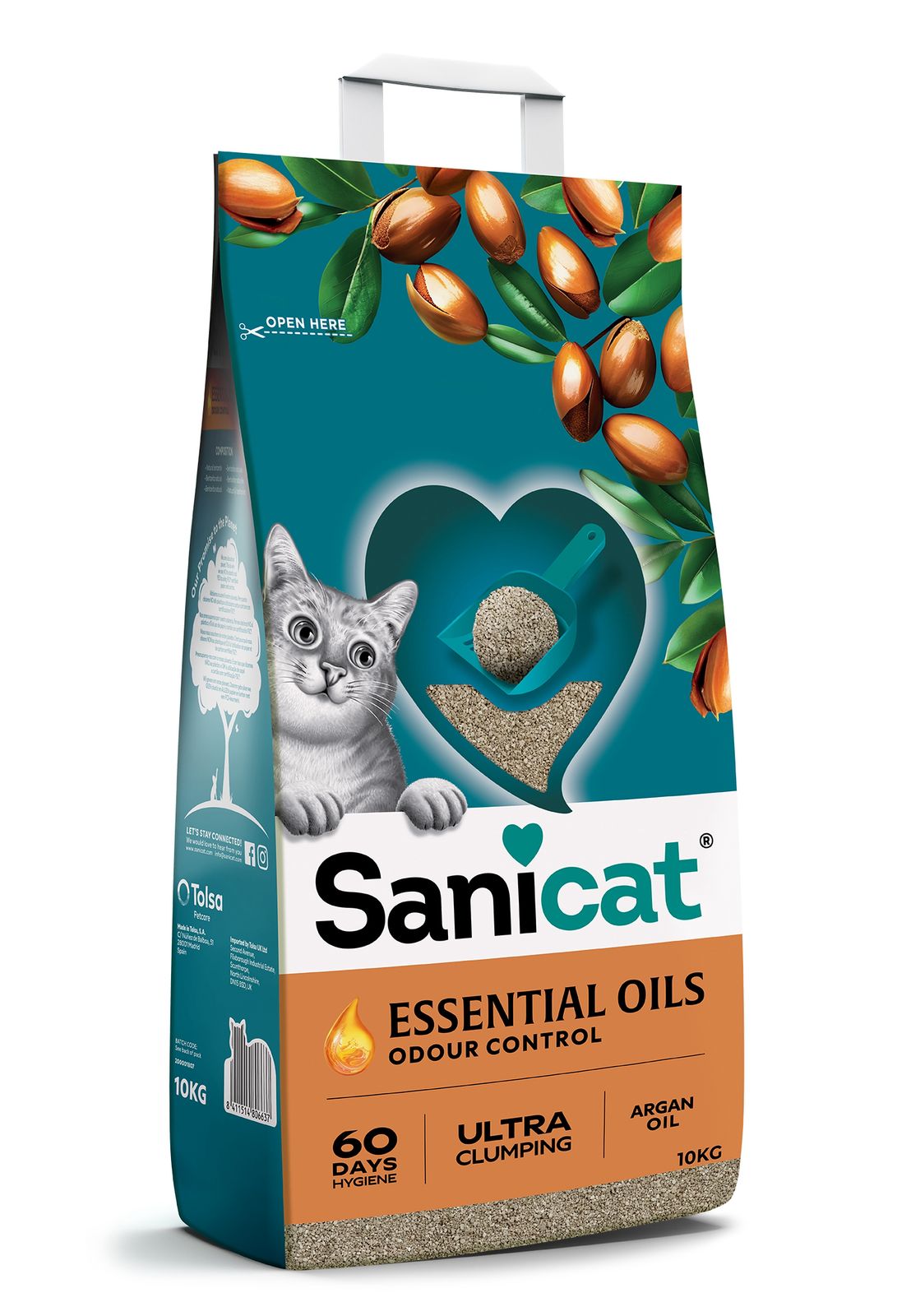 Sanicat Clumping Cat Litter oils cedar & eucalyptus 10 L