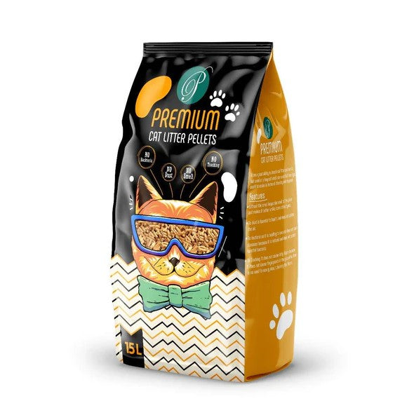 Premium Wood Pellet Cat Litter 15L