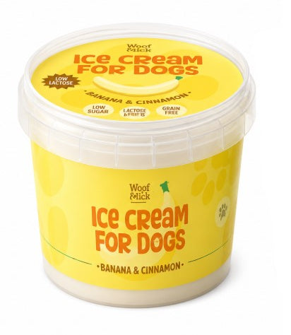 woof & fetch ice cream with banana & cinnamon for dogs 120g