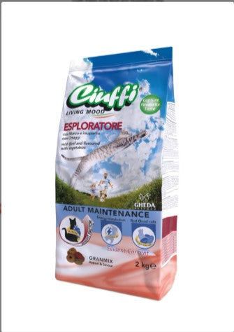 Ciuffi Dry Food with Beef & Vegetables for Adult Cats 2kg